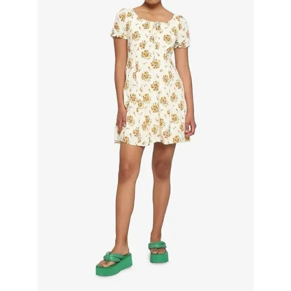 Sunflower Puff Sleeve Dress (Med) - Picture 9 of 9